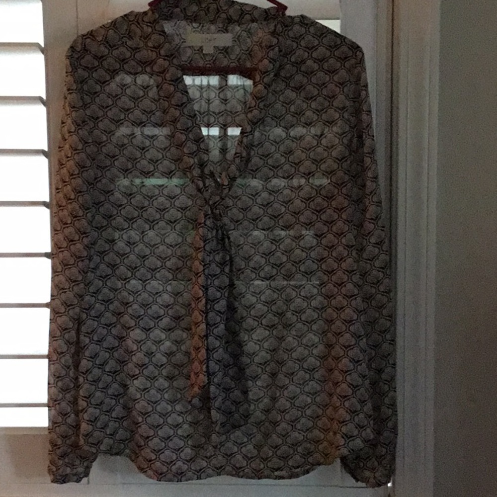 Women’s front tie LOFT blouse, NWOT, Medium